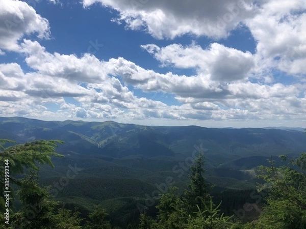 Obraz clouds over the mountains