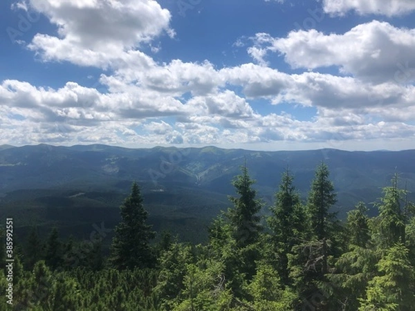 Obraz clouds over the mountains