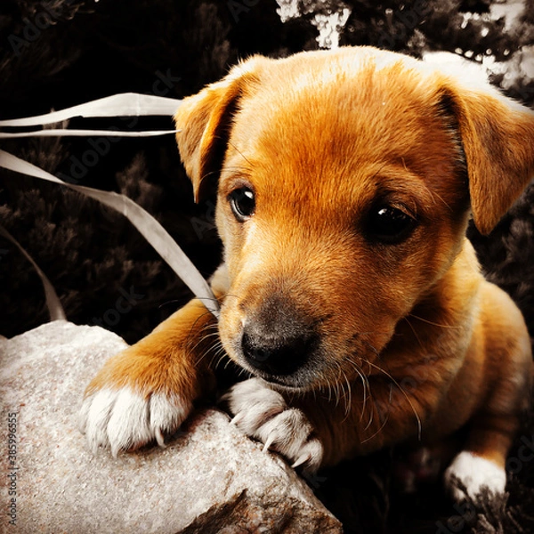 Obraz golden retriever puppy