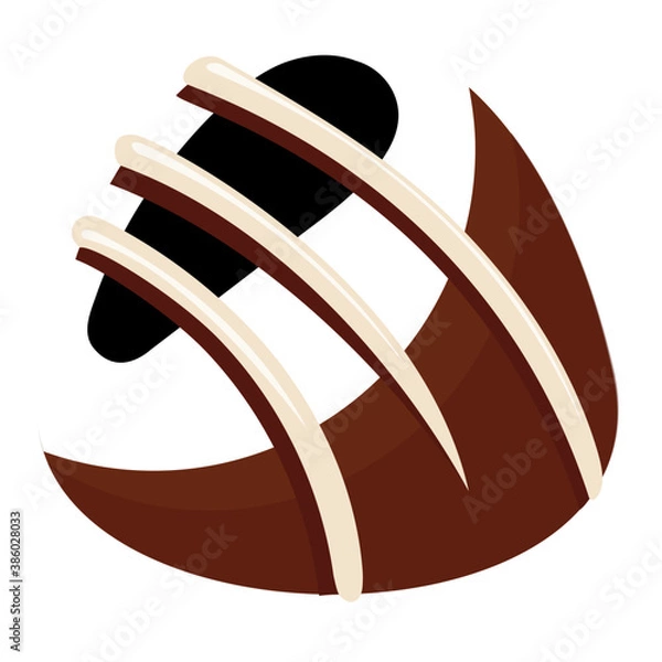 Fototapeta 
An assorted chocolate truffle candy flat icon vector 
