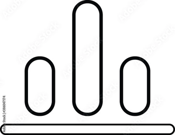 Obraz Vector image of the graphic icon on a white background