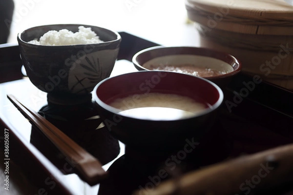 Fototapeta 素食の朝の食卓