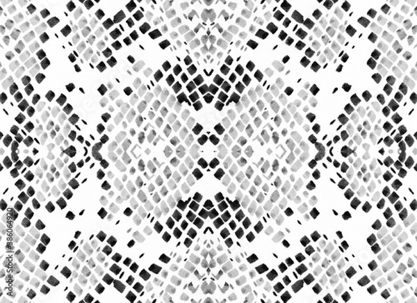 Fototapeta Watercolor Predator Pattern. 
