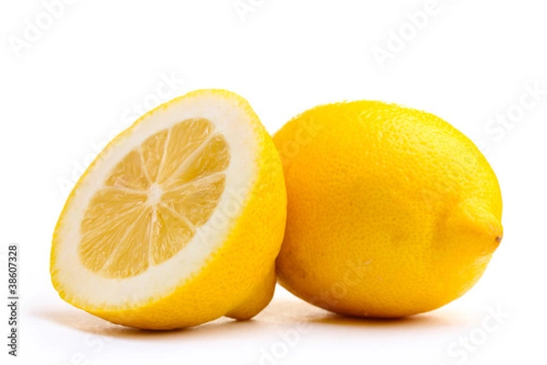 Fototapeta Fresh lemon isolated on white
