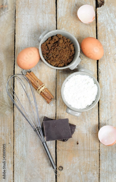 Obraz Sweet ingredients for cake