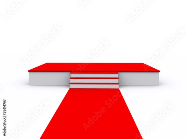 Fototapeta 3D rendered Isolated empty Stage