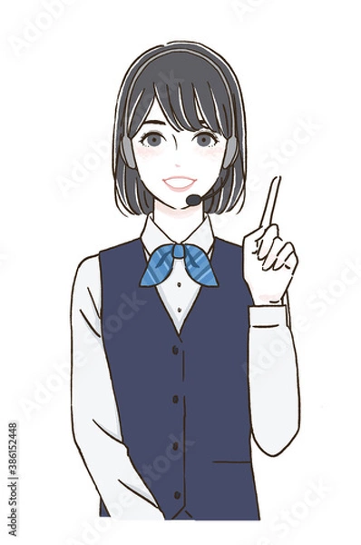 Fototapeta コールセンターの受付女性