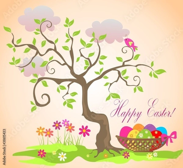 Fototapeta Funny easter card