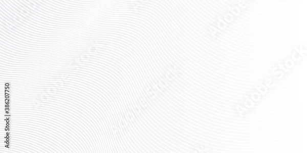Fototapeta White grey abstract presentation background with wavy curve lines