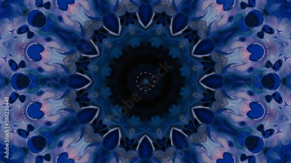 Fototapeta Abstract kaleidoscope background. Beautiful multicolor kaleidoscope texture. Unique kaleidoscope design.