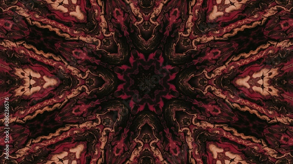 Fototapeta Abstract kaleidoscope background. Beautiful multicolor kaleidoscope texture. Unique kaleidoscope design.