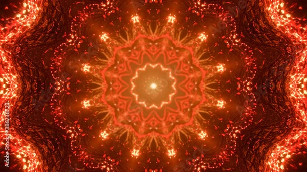 Fototapeta Abstract kaleidoscope background. Beautiful multicolor kaleidoscope texture. Unique kaleidoscope design.