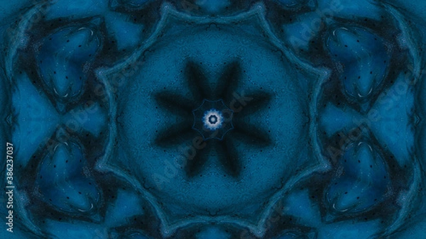 Fototapeta Abstract kaleidoscope background. Beautiful multicolor kaleidoscope texture. Unique kaleidoscope design.