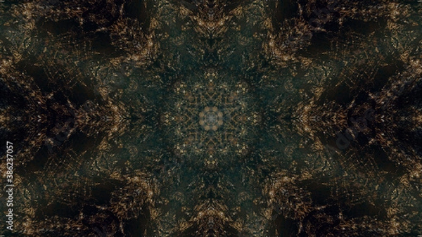 Fototapeta Abstract kaleidoscope background. Beautiful multicolor kaleidoscope texture. Unique kaleidoscope design.