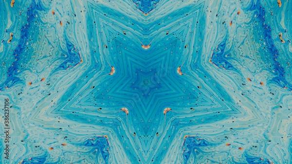 Fototapeta Abstract kaleidoscope background. Beautiful multicolor kaleidoscope texture. Unique kaleidoscope design.