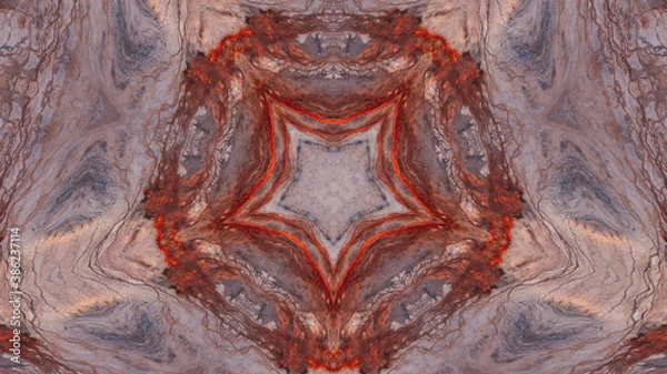 Fototapeta Abstract kaleidoscope background. Beautiful multicolor kaleidoscope texture. Unique kaleidoscope design.