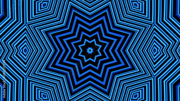 Fototapeta Abstract kaleidoscope background. Beautiful multicolor kaleidoscope texture. Unique kaleidoscope design.