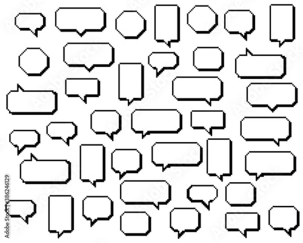 Fototapeta ゲームドット風吹き出し