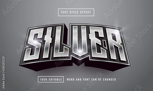 Fototapeta silver font Text effect editable premium free downloa