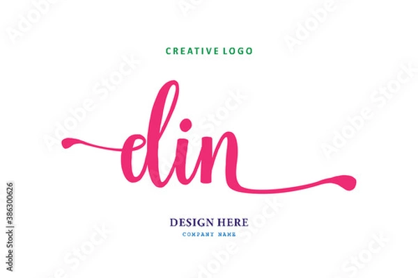 Fototapeta simple DIN lettering logo is easy to understand, simple and authoritative