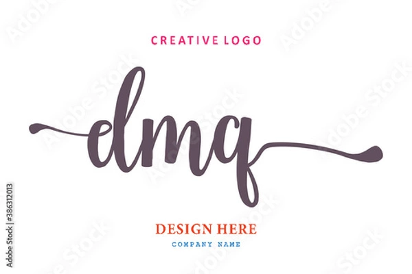 Fototapeta logo composition of the letter DMQ is simple easy to understand, simple and authoritative