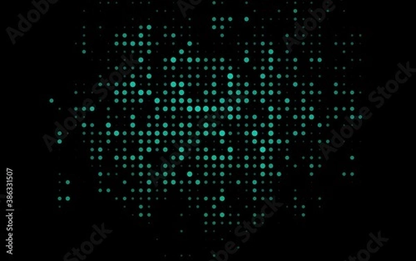 Fototapeta Dark Green vector pattern with spheres.