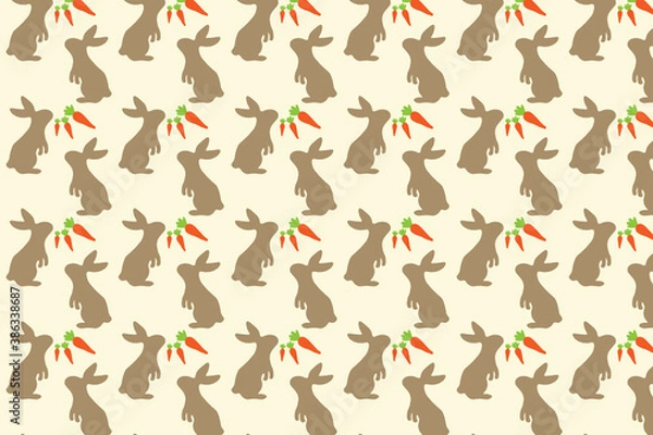 Fototapeta Digital paper rabbit. suitable for decoration and backdrop.