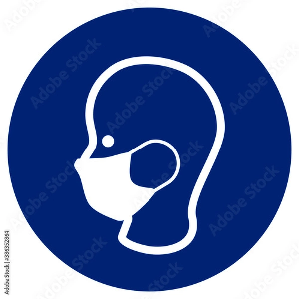 Obraz Aufkleber Maskenpflicht