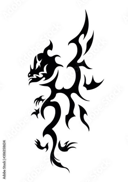 Fototapeta chinese dragon twentynine of the big collection ethnic tattoo symbol sticker