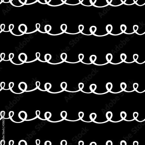 Fototapeta Abstract Dark Scribble Seamless Pattern-01