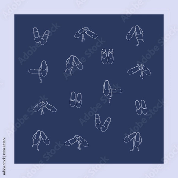 Obraz Ballet shoes pattern and vector