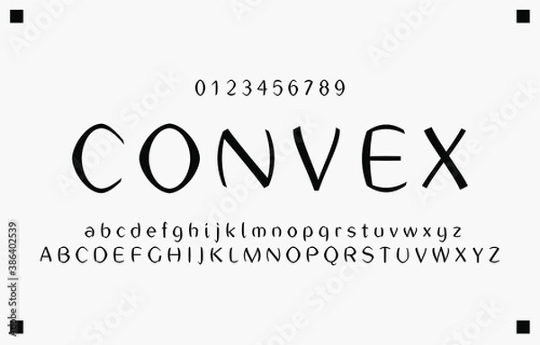 Fototapeta Abstract alphabet letters font and number. Classic Lettering Monochrome Design. Typography fonts regular uppercase and lowercase. Vector illustration eps10