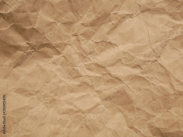 Obraz crumpled paper texture, brown cardboard