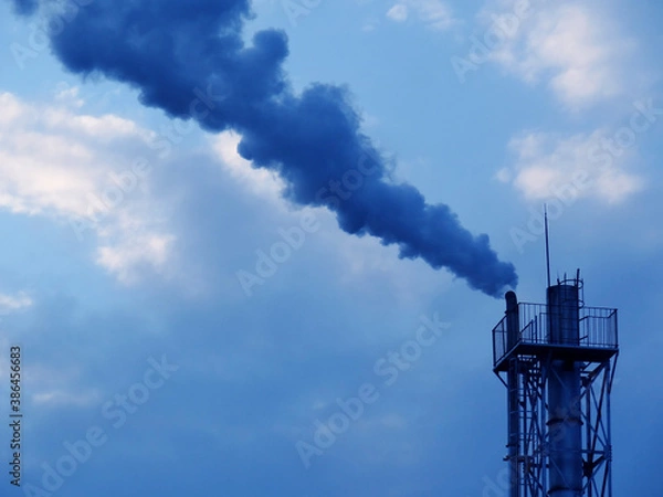 Obraz 排煙する工場の煙突