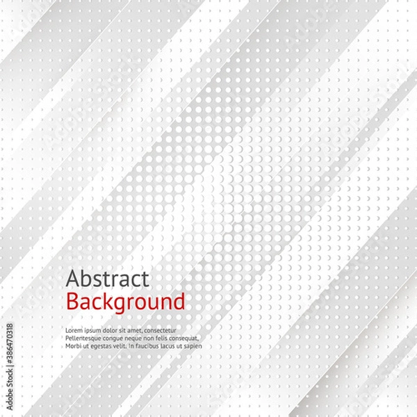 Fototapeta Abstract gray geometric banner. White background. Vector illustration
