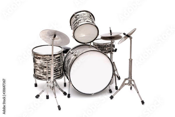 Obraz Drum Kit on a white background