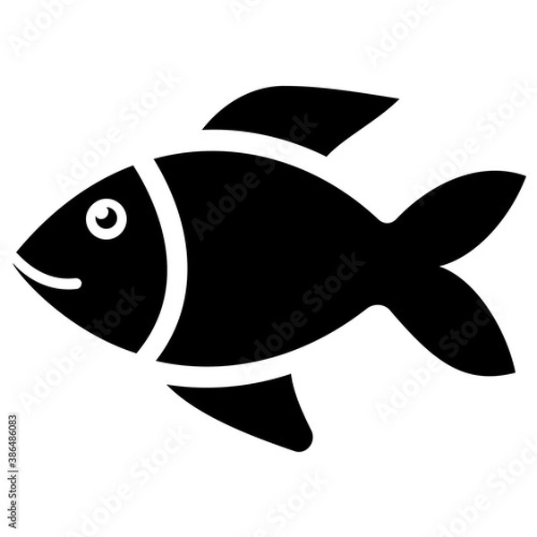 Obraz 
For beach and camping pack an icon showing fish to denoting fishing icon
