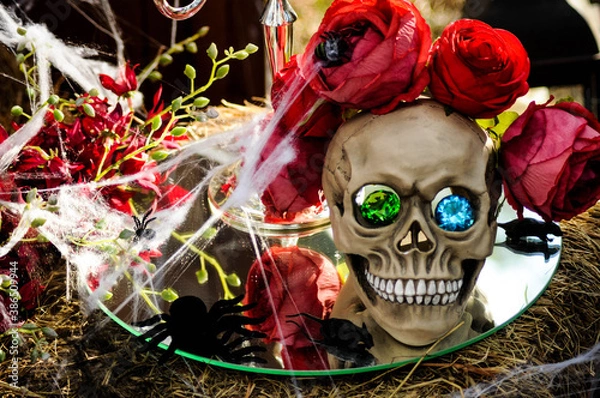Obraz skull on halloween
