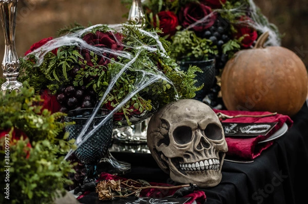 Obraz skull on halloween
