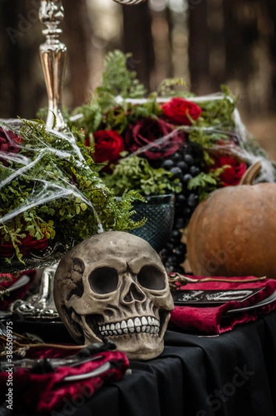 Obraz skull on halloween
