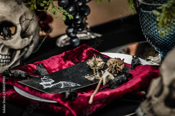 Obraz skull on halloween
