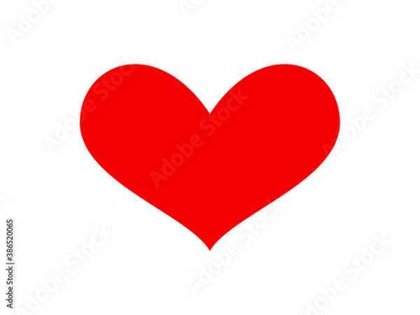 Fototapeta red heart isolated on white