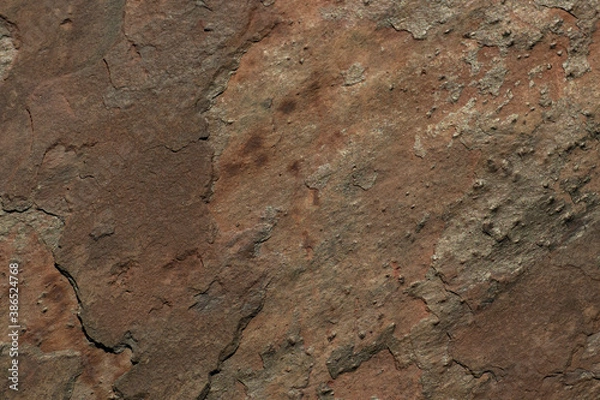 Fototapeta Brown custom surface stone texture. Solid concept. Abstract natural pattern for design. Textured background for interior decoration or packaging.
