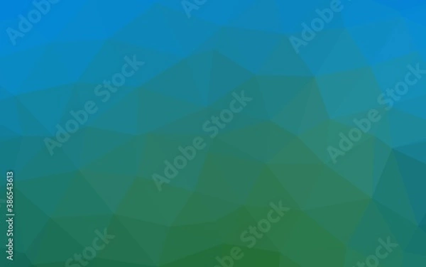 Fototapeta Light Blue, Green vector polygonal template.