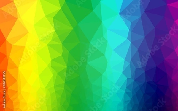 Obraz Light Multicolor, Rainbow vector abstract polygonal cover.