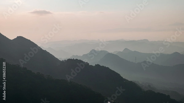 Obraz A Landscape panorama view of ocean and mountain with the beautiful sky. T