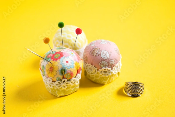 Obraz カップケーキ風ピンクッション