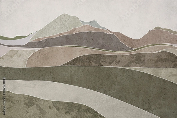 Obraz Hills with texture. Brown background

