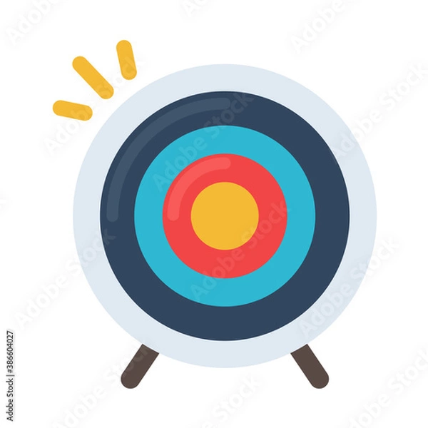 Fototapeta Target icon An arrow that is placed in the middle of the target. Business goal concept.