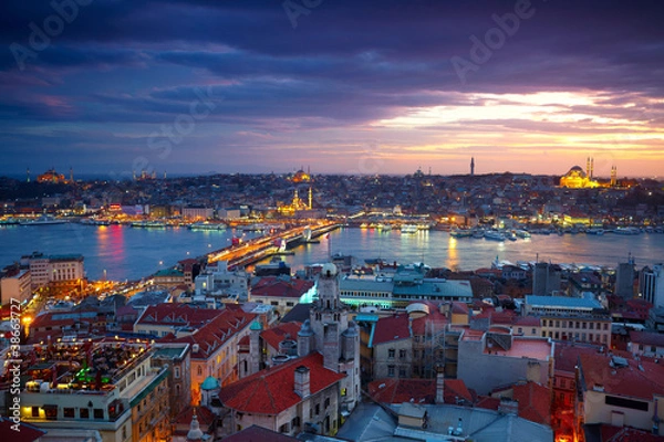 Obraz Stambul Sunset Panorama